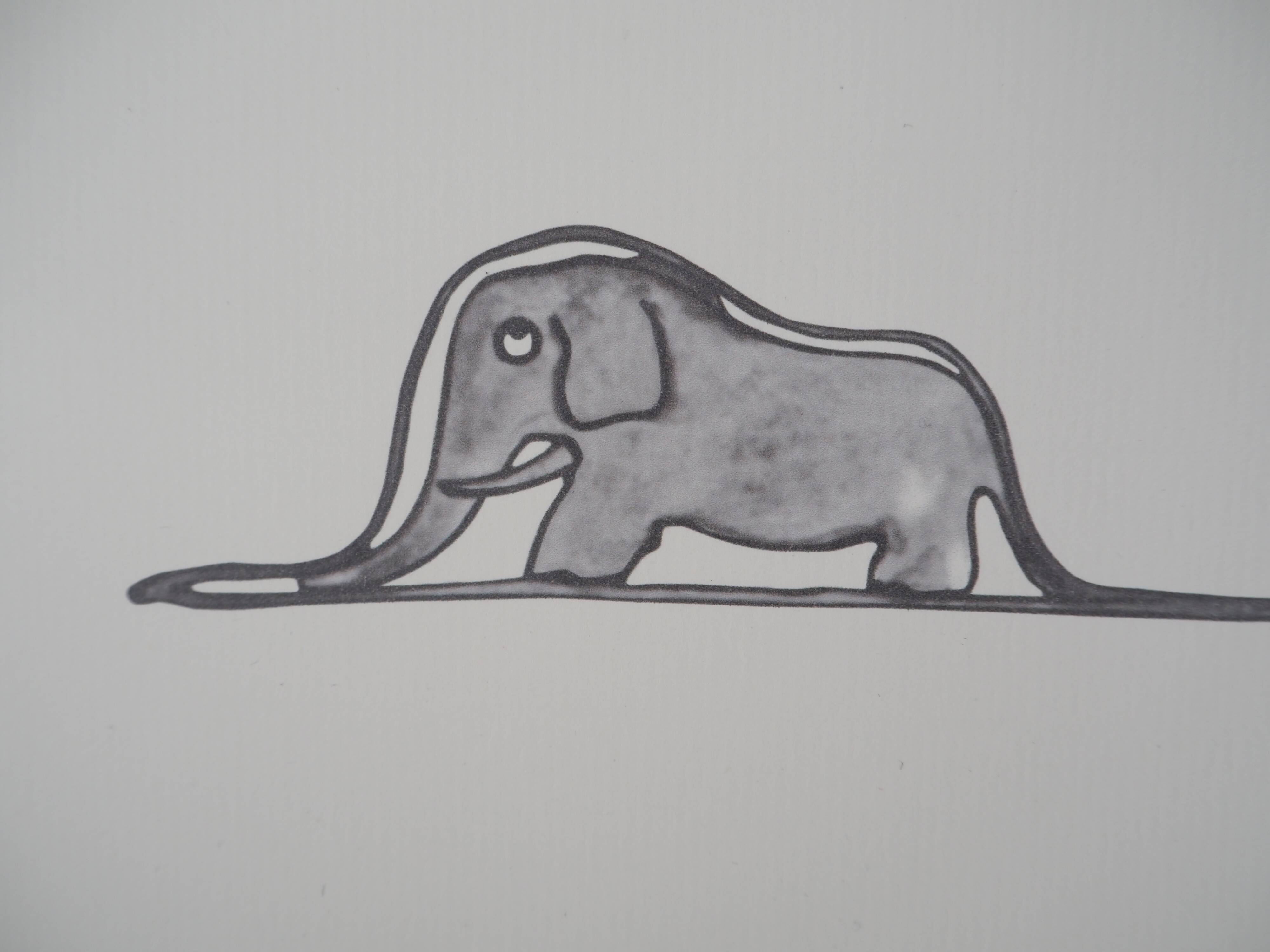 Antoine DE SAINT-EXUPÉRY: The Prince's Elephants, 2022 - Lithograph
