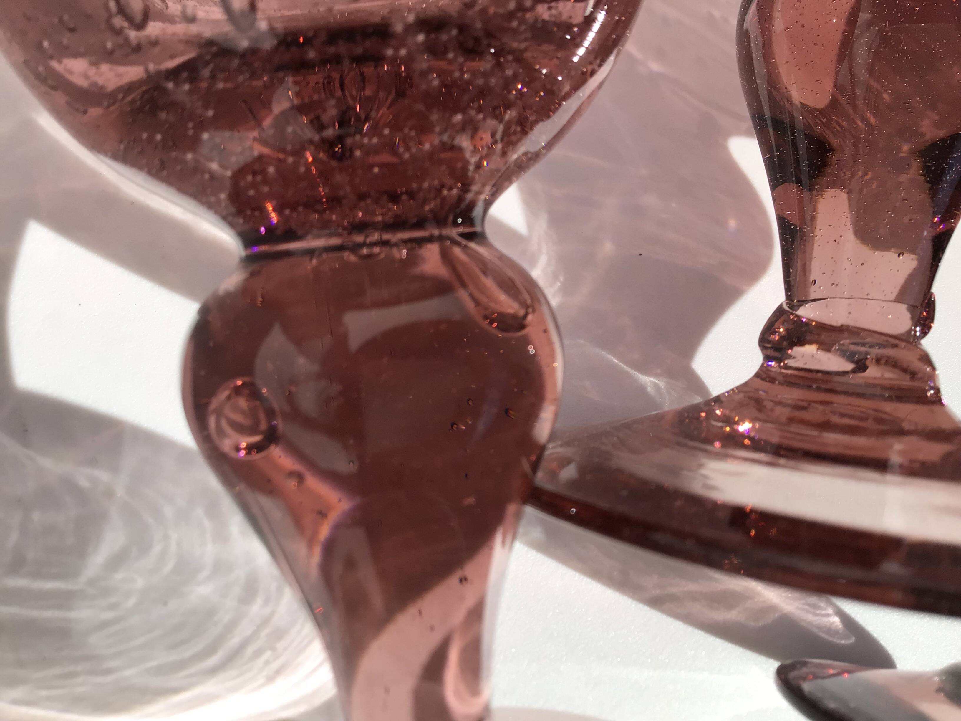 3 Biot stamped water glasses