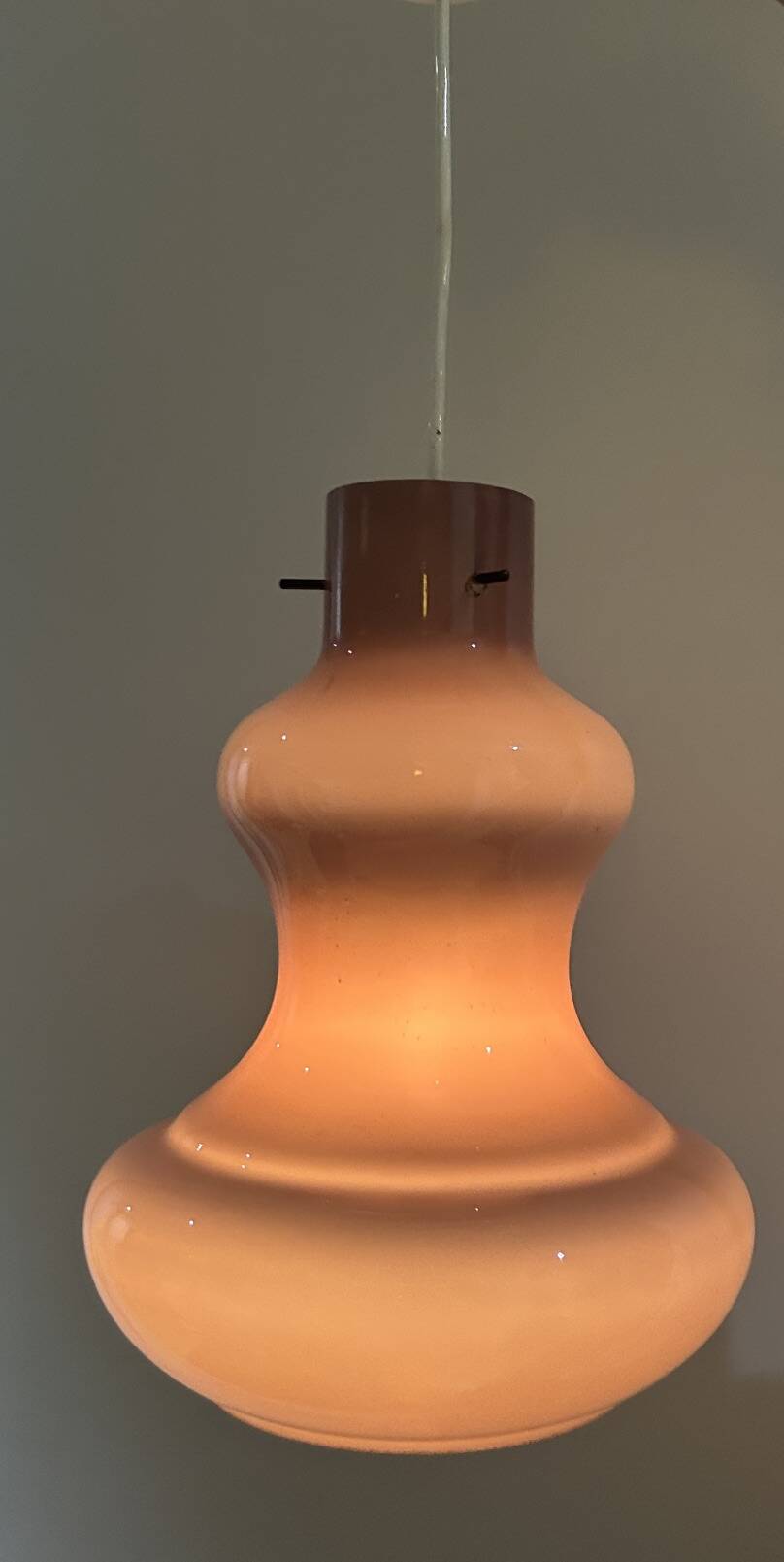 suspension en verre vintage 1970