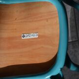 6 vintage blue children's chairs