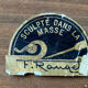 Painting hsp bas relief mountain snow chalet signed f. raugel circa 1950/60