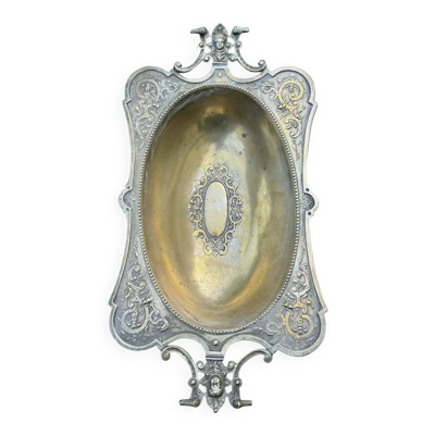Grande coupe à fruits mascaron signé WMF époque Art Nouveau