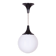Mid-Century Chandelier in Chromed Steel and Opaline Glass, Czech, 1950s