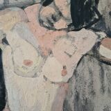 Study of nude in the workshop - oil of 1923 by Bordes