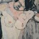 Study of nude in the workshop - oil of 1923 by Bordes