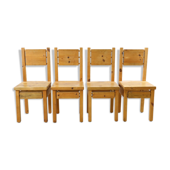 4 chaises Leif Wikner - Sweden