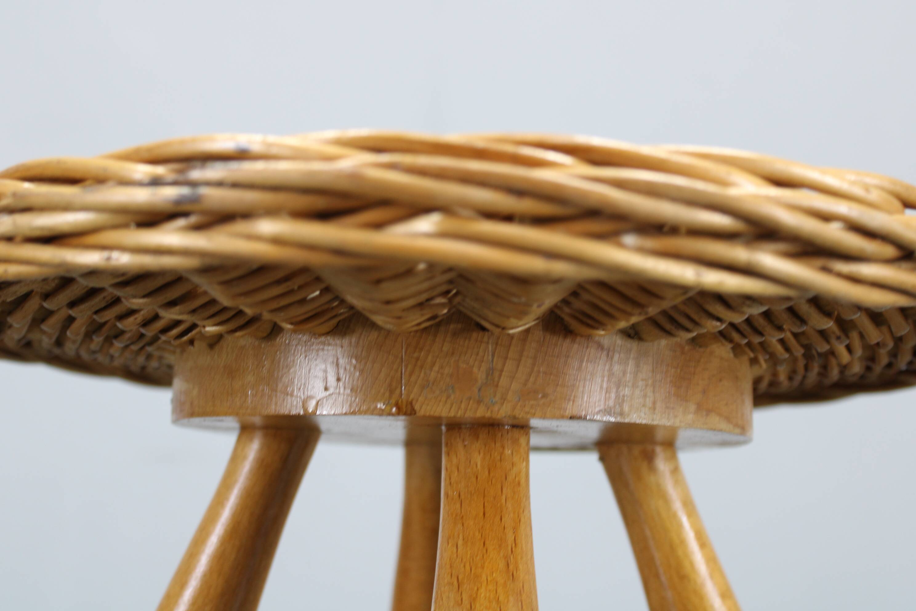 1970s Jan Kalous Wooden Stool for ULUV, Czechoslovakia