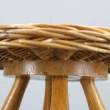 Tabouret en bois Jan Kalous des années 1970 pour ULUV, Tchécoslovaquie