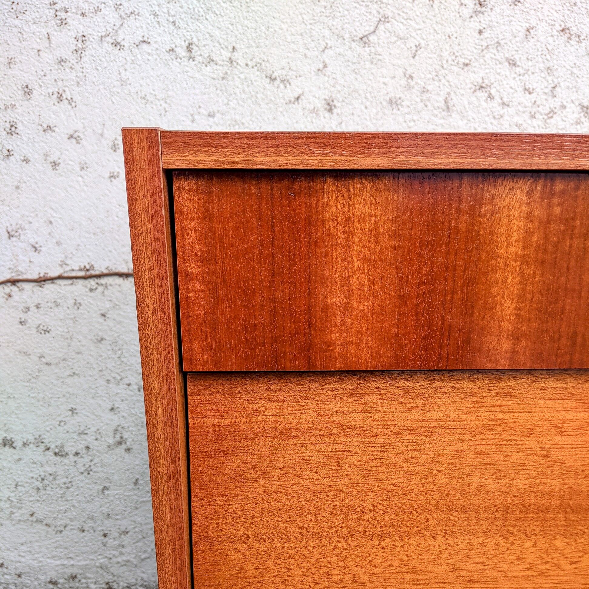 Shoe cabinet teak and oak veneer 60s
