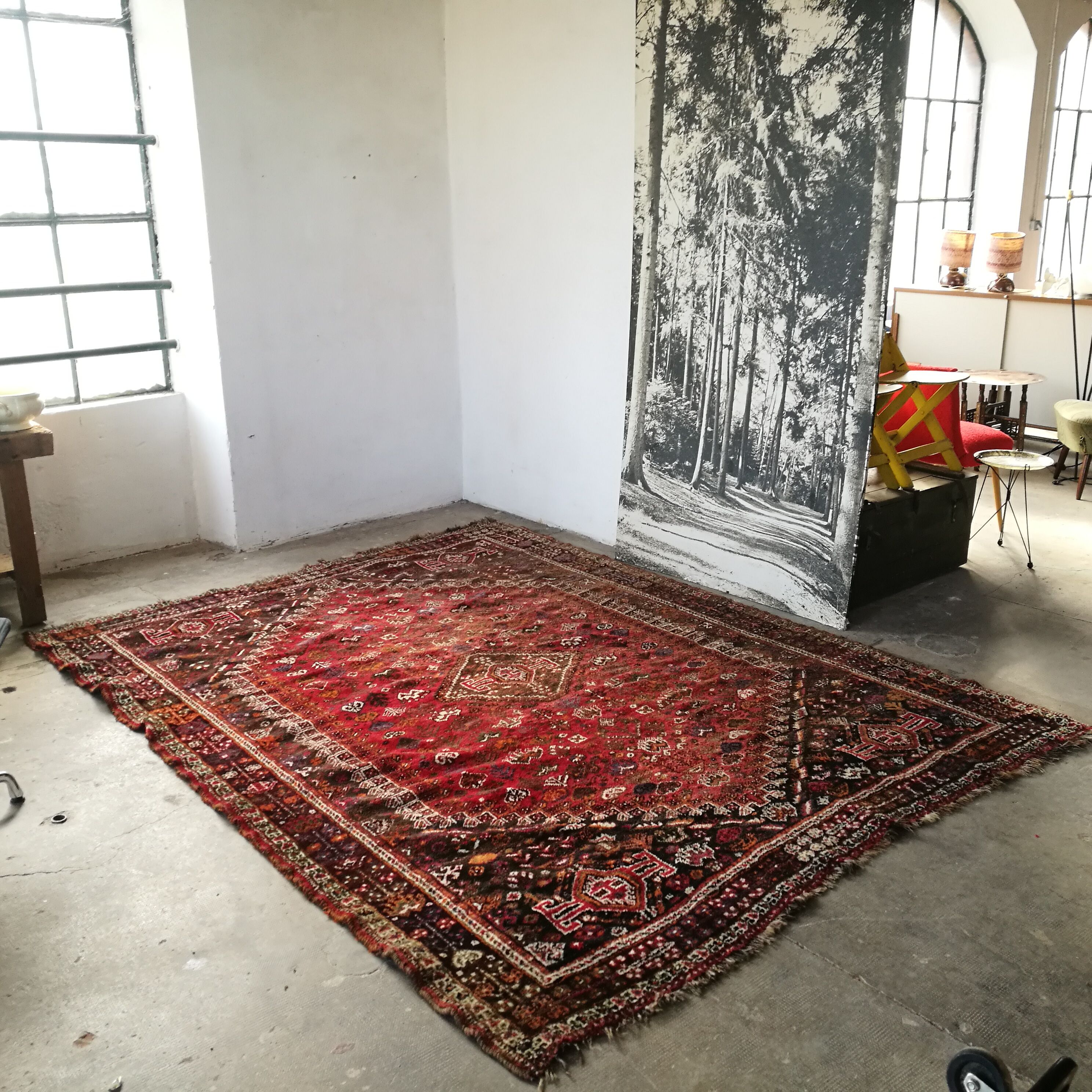 Ancient Persian rug, 285/215 cm, handmade.