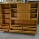 Solid oak wardrobe by Guillerme et Chambron and ceramic by Danikowski 1950s