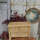 Boite à bijoux en rotin et bois vintage