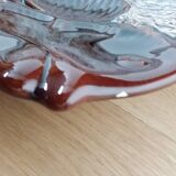 Zoomorphic fish-shaped slipcase in slipware, Vallauris