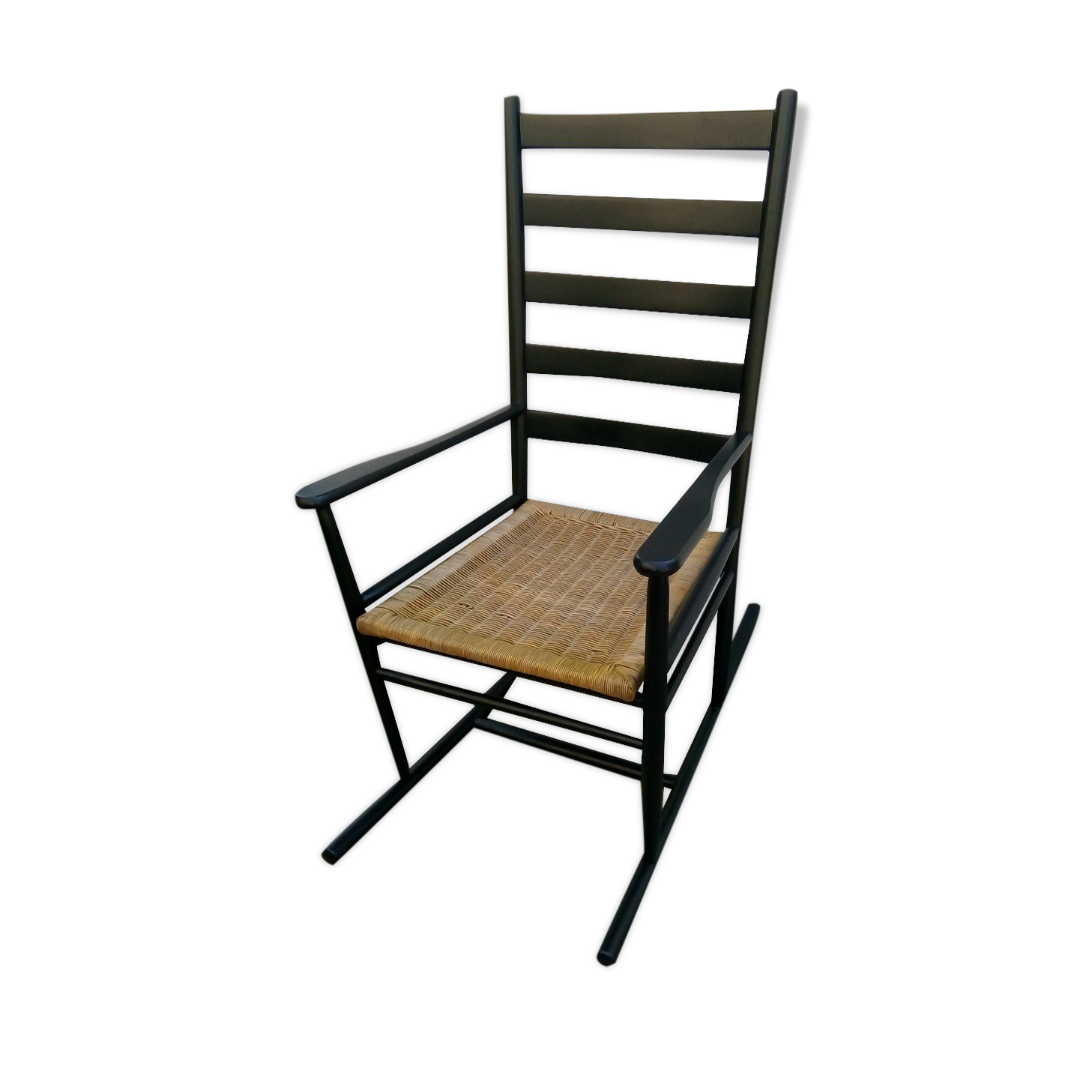 Rocking chair armchair braided black