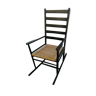 Rocking chair fauteuil tressé noir
