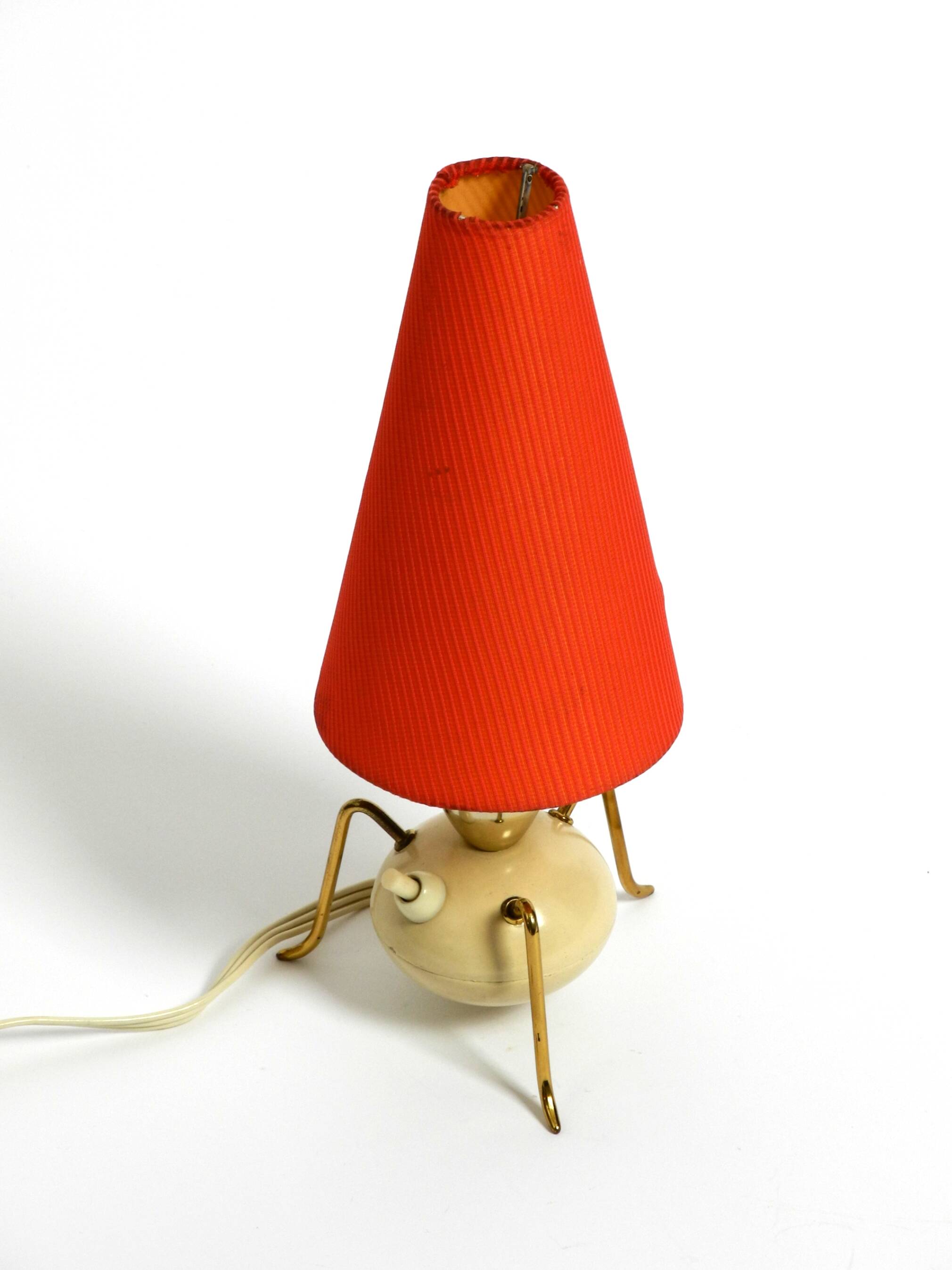 Beautiful very rare original Mid Century Modern brass tripod table lamp