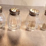 Goldsmith christofle salt shakers salters solid silver & glass