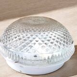 Glass flush ceiling mount light