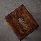 Wabi Sabi stool in solid pine, handmade by a Danish cabinetmaker, 1960s.