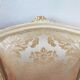 Fauteuil ancien bergère style Louis XV patiné