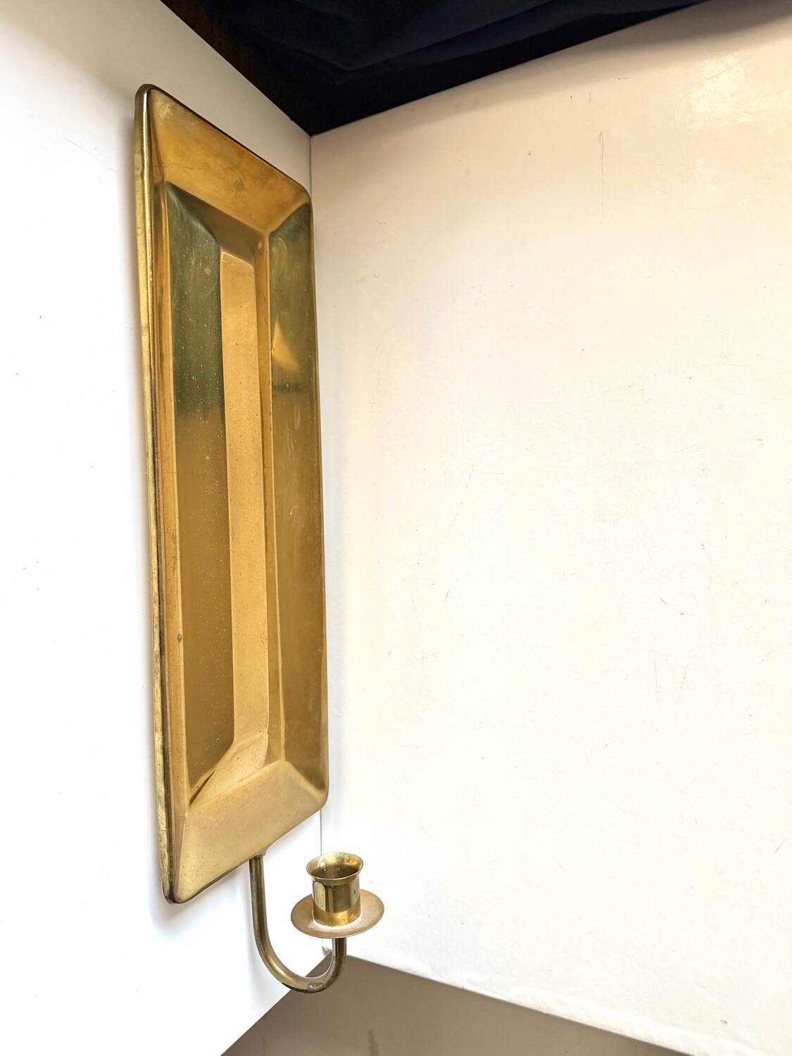 Giant scandscandivintage brass wall candle holder  sconce  height 48cm