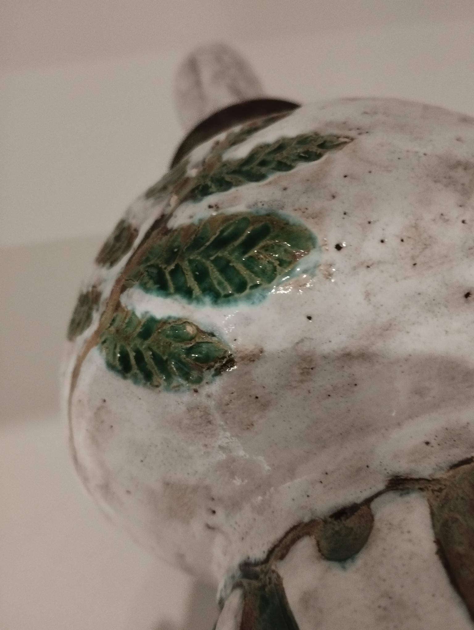 Lamp base with incised decoration