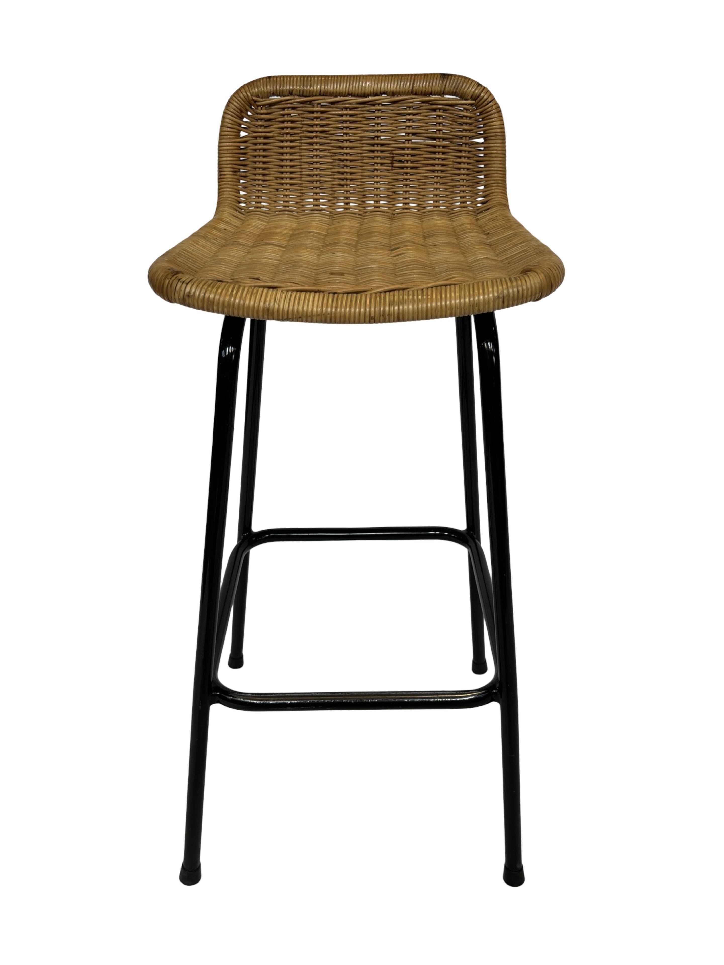 Tabouret de bar vintage Dirk van Sliedregt Rohe Noordwolde 1960 Pays-Bas