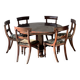 19th century mahogany dining room table and chair set, England, 1850s