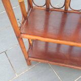 Vintage rattan shelf 4 levels – rattan bookcase