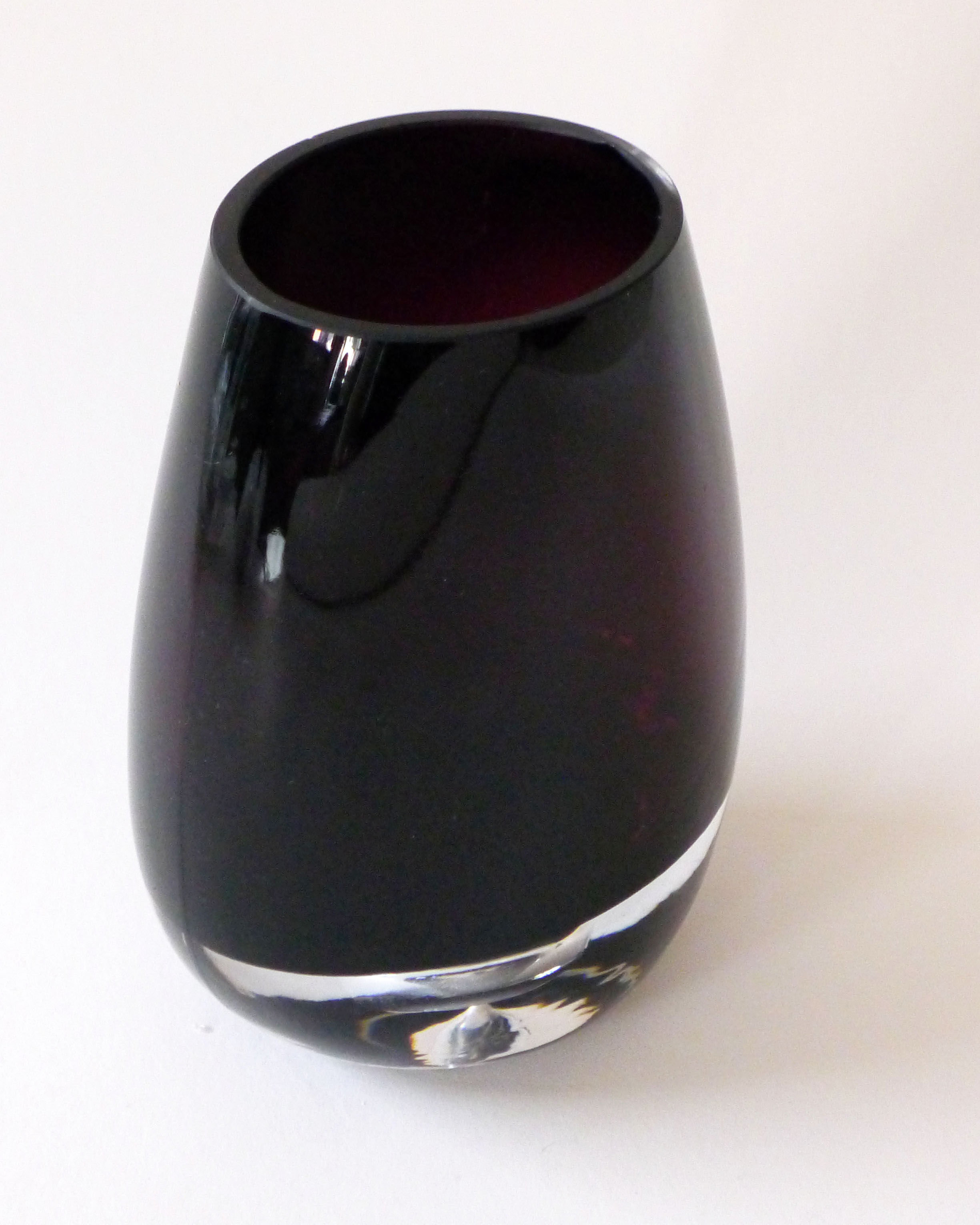 Purple glass vase