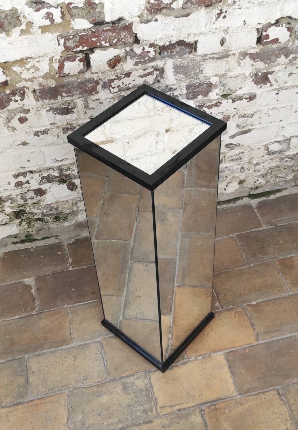 Vintage mirror plant stand, 90's