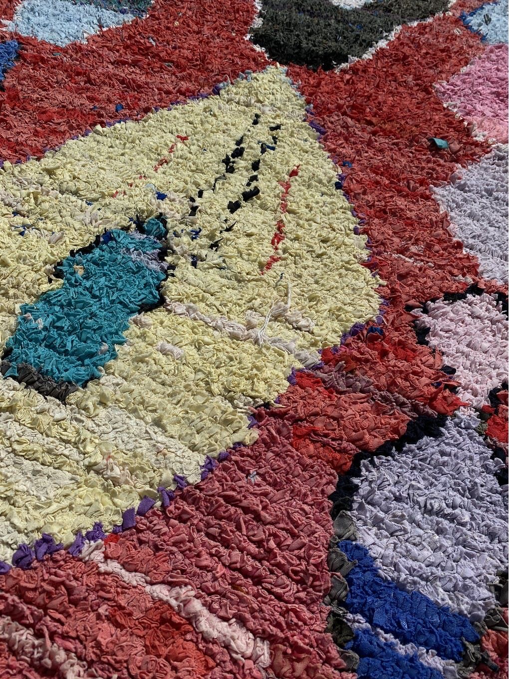 Carpet berbere boucherouite red 110×230 cm