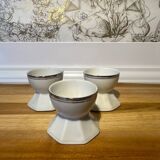 Diabolo egg cup in porcelain and silver