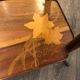 Table branding art nouveau galle wood flowers