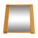 Large Scandinavian mirror in pine 1970