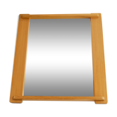 Large Scandinavian mirror in pine 1970