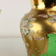 Vase en verre de bohême, émail élevé, or, années 1950, tchécoslovaquie
