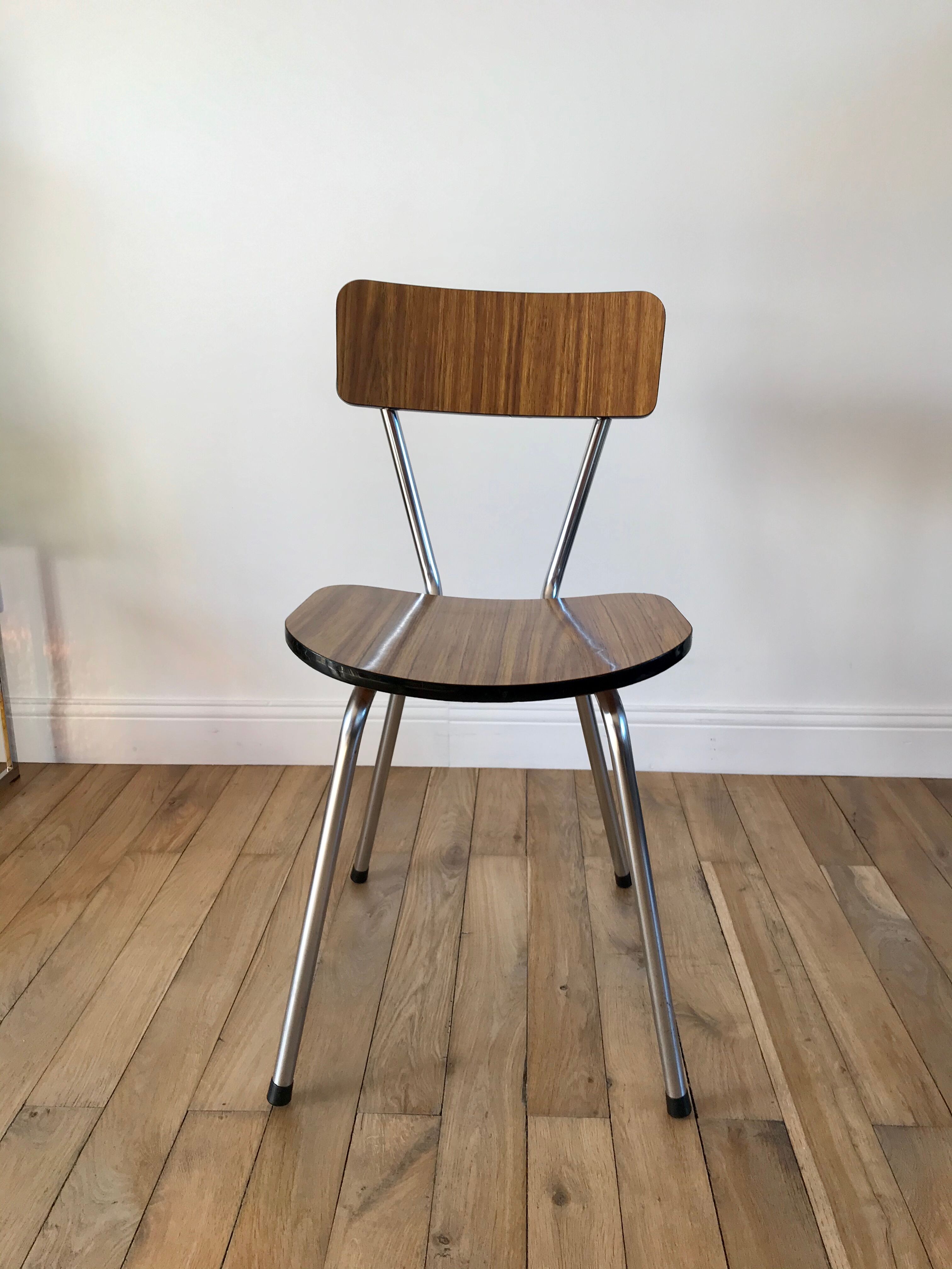 Brown formica chair 70s
