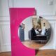 Miroir italien en mode barbie girl