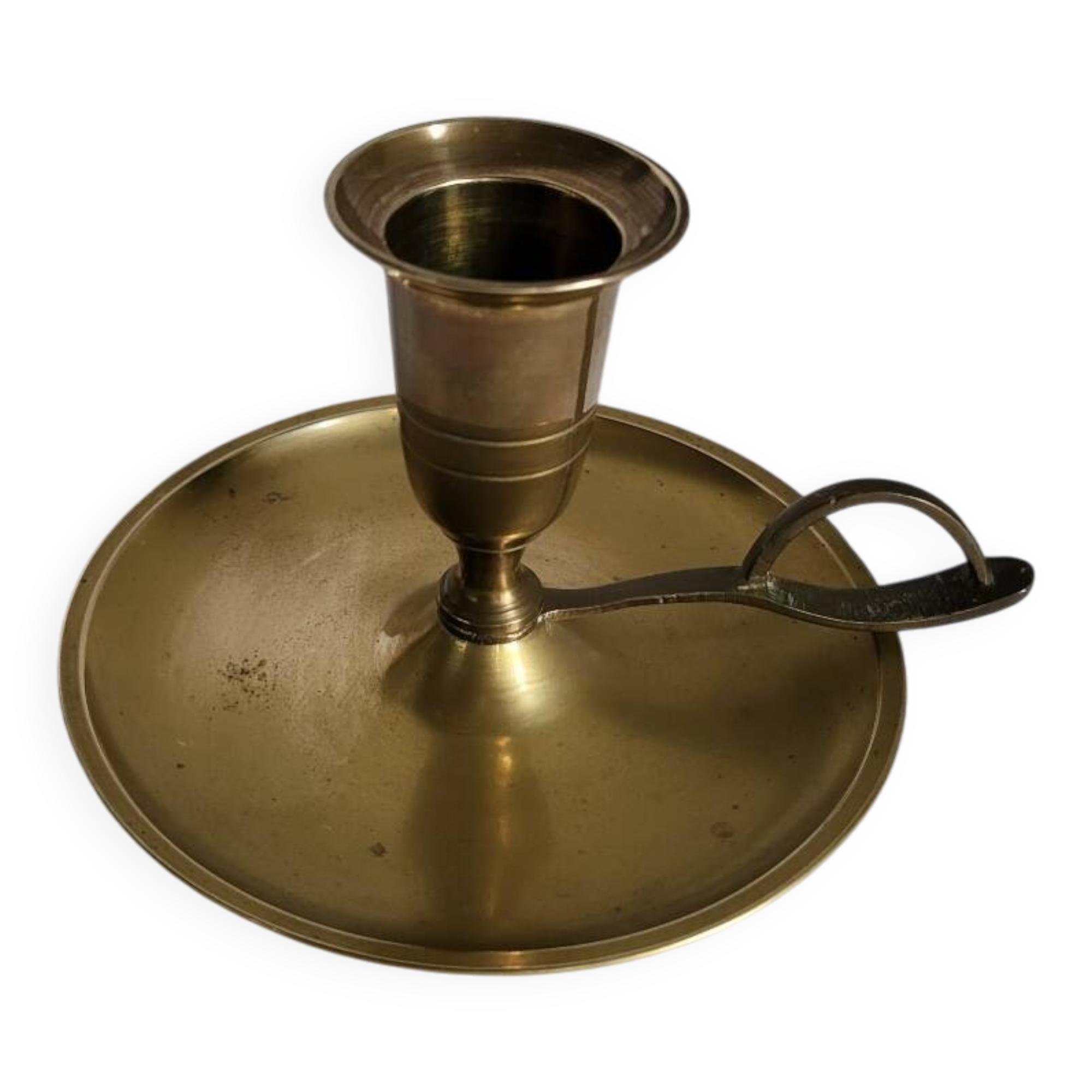 Brass hand candlestick