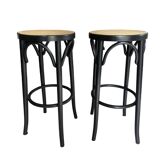 Vintage caned bar stools