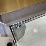 Table basse chrome laiton