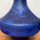 Vases minimalistes allemands bleu cobalt du milieu du siècle de Hartwig Heyne Pottery, années 1960, ensemble de 3