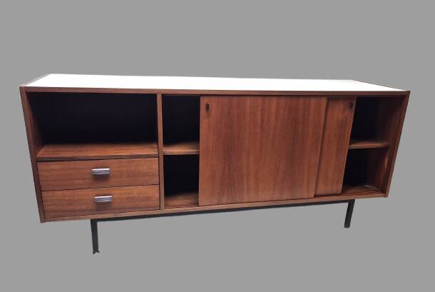 Low sideboard, 1950s/60s, from the Jean Zay University Residence in Antony