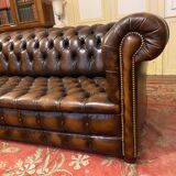 Chesterfield leather vintage sofa
