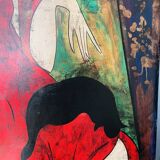 Oil Painting on Panel Large Format Signed Linda Le Kinf