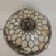 Tiffany-style table lamp with stained glass shade