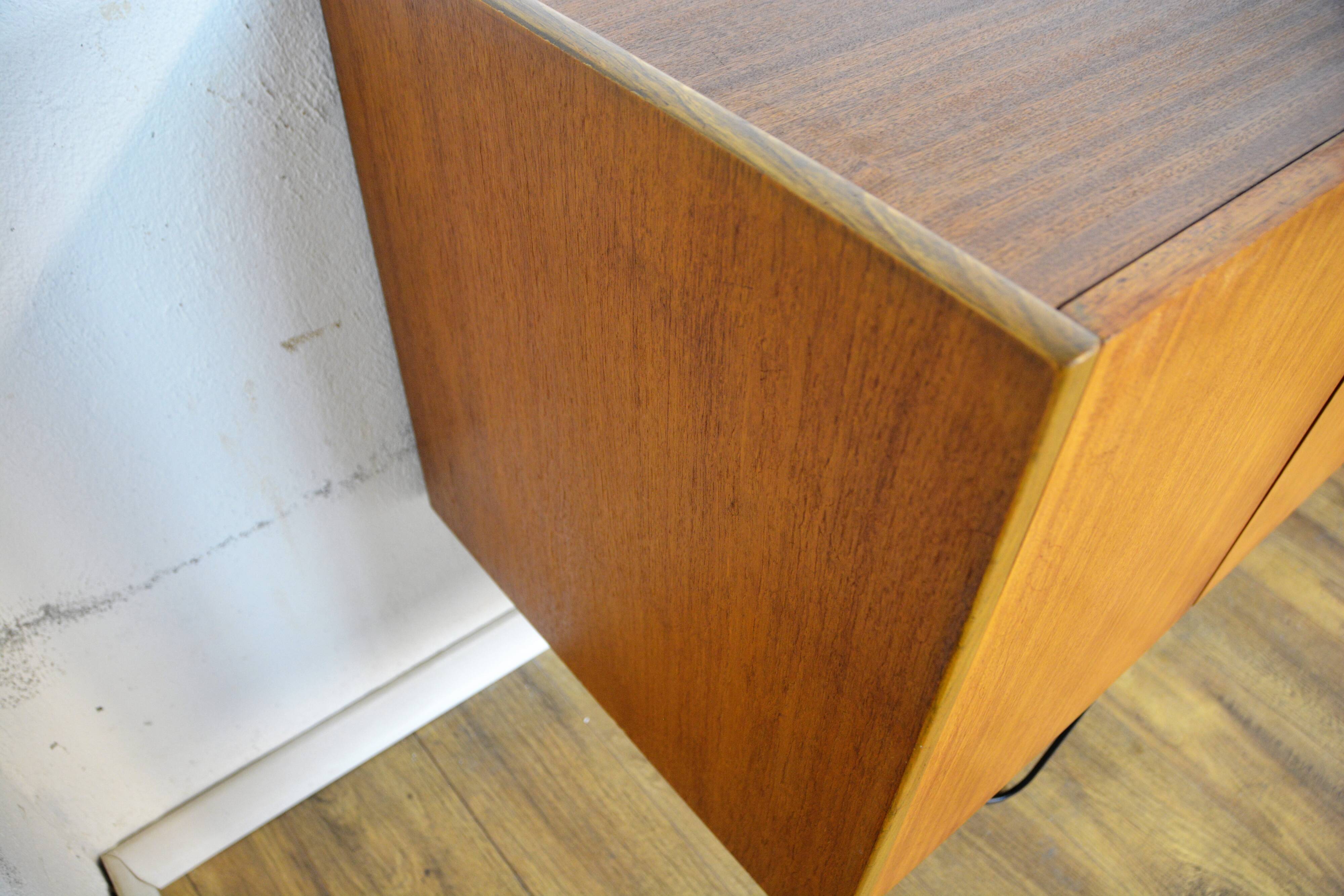 Scandinavian teak and metal row