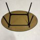 Oval coffee table in glazed ceramic and black metal, DLG by Mado Jolain.