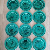 Rubelles earthenware dessert plates